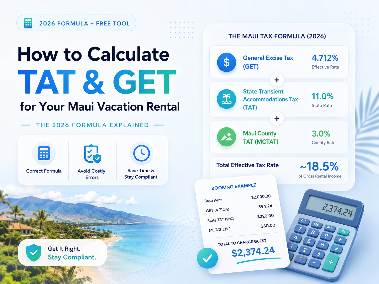 How to Calculate TAT and GET for Your Maui Vacation Rental